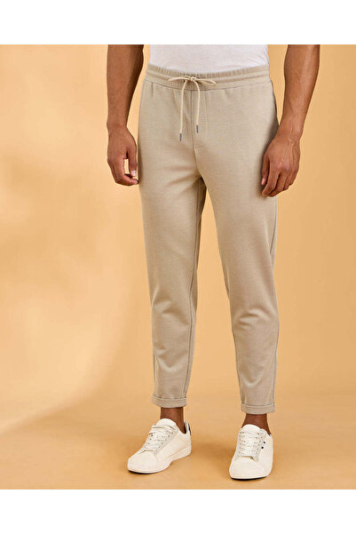 REDTAG Men Beige Smart Trousers