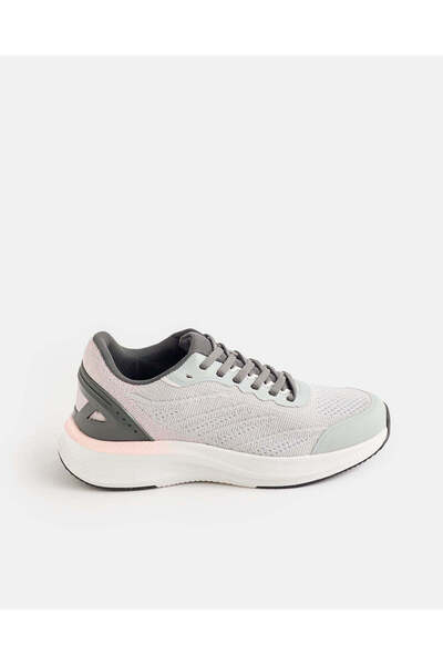 REDTAG Women Grey Mesh Lace Up Trainer