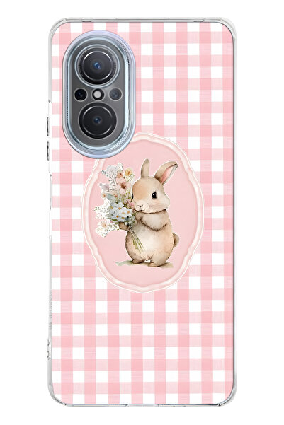 FLAMENKO Huawei Nova 9 Se Compatible Floral Rabbit Pattern Transparent Phone ...