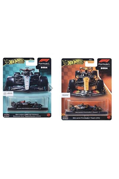Hotwhells Premium Formula 1 2024 2'li Set Mercedes #44 & Mclaren #4