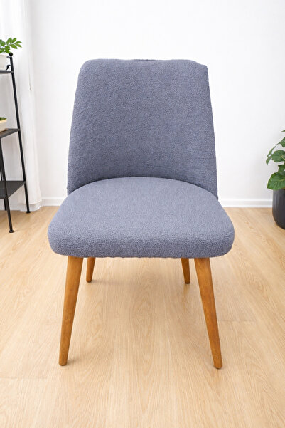 StarMall Mutfak Sandalye Kılıfı-Büyük Oval Likral Kum desen Yıkanabilir Lasti...