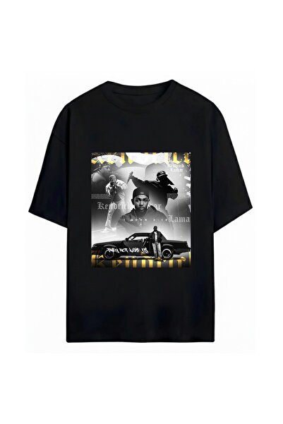 SVART WEAR Унисекс голяма тениска с принт Kendrick Lamar