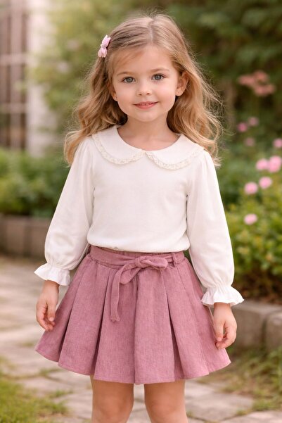 Pollito Velvet Skirt Set