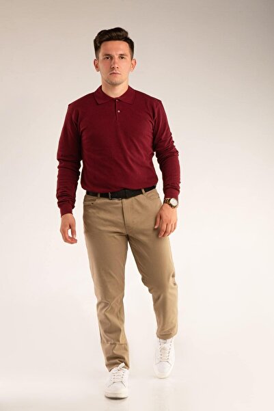 Dragora Burgundy Long Sleeve Young Boy High School School Lakos Polo Collar T...