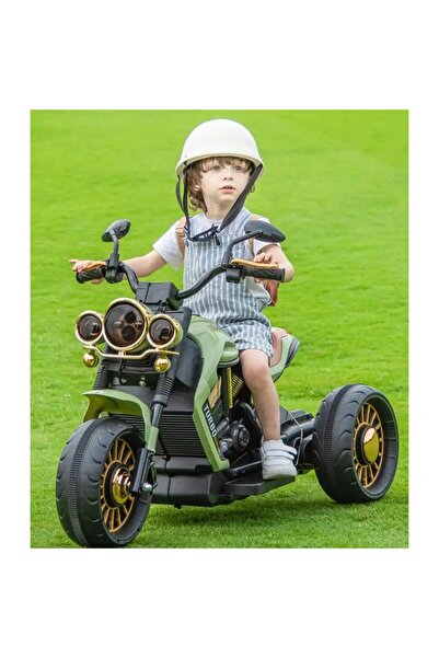 OEM Tricicleta Electrica pentru Copii, cu 2 Acumulatoare 380*2, 6V 4.5, Verde