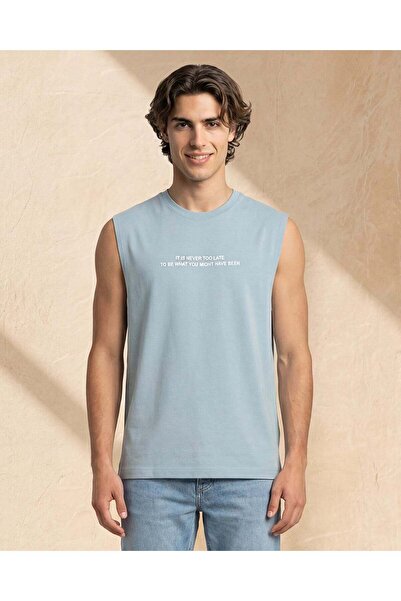 REDTAG Men Blue Printed Vest