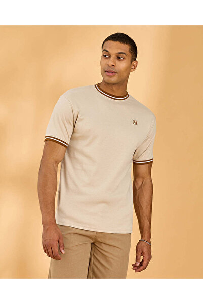 REDTAG تيشيرت رجالي بيج مزين