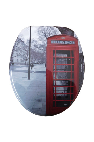 regata Husă WC „Decor London” MDF 3D cu 3 fețe 44x38 cm (C12)