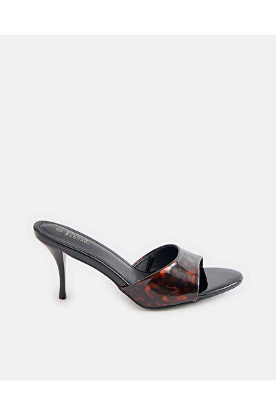 REDTAG Women Black Textured Mules