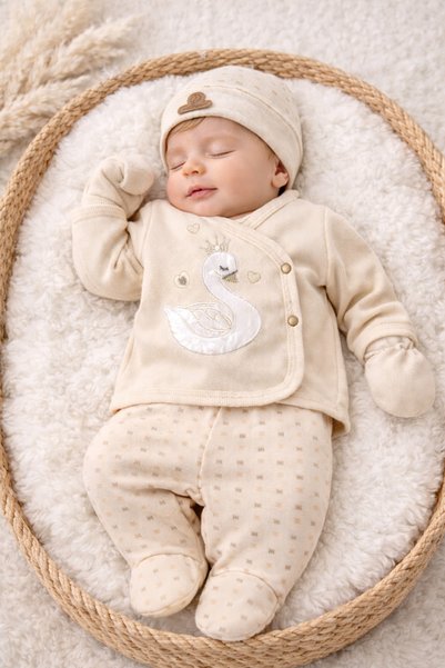Arin Baby Newborn 5-Piece Zibin Set/100% Organic Baby Girl Hospital Release Gift/Baby Girl Hospital Release Gift