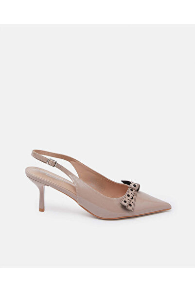 REDTAG Women Pink Plain Oversize Bow Slingback Heels