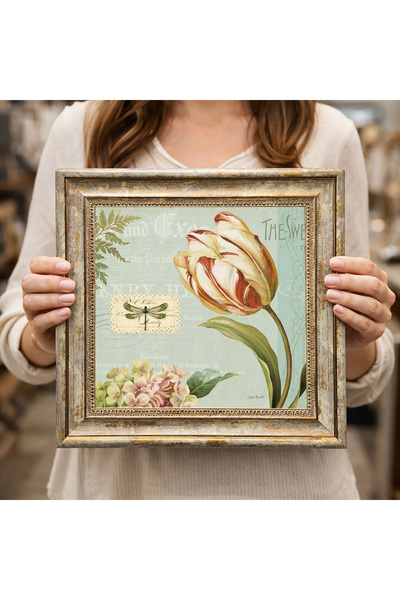 woodsia Διακοσμητικός Τετράγωνος Πίνακας με Κορνίζα DK0264