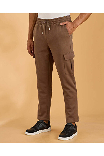 REDTAG Men Brown Cargo Pants