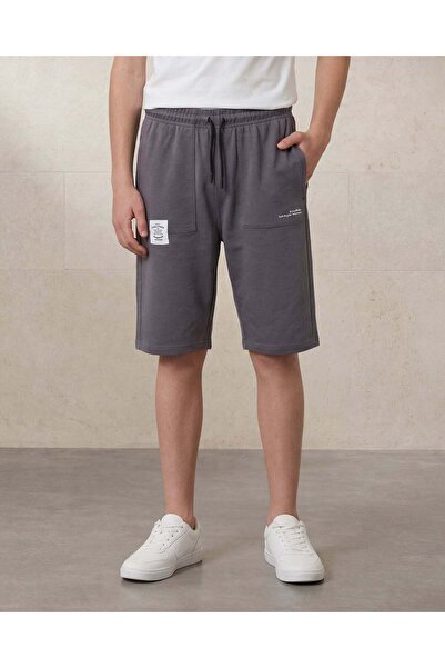 REDTAG Senior Boys Grey Cord Active Shorts