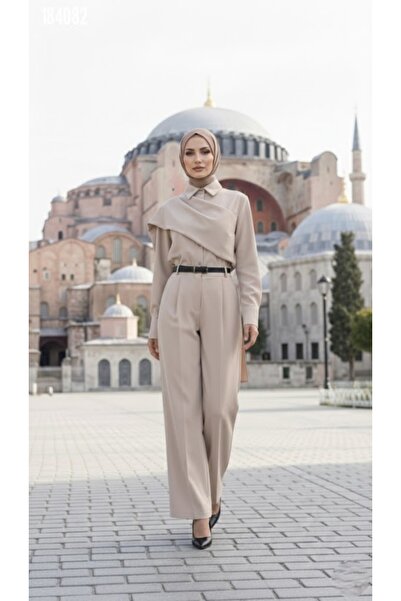Modayakamoz Kadın Modern Tesettür İkili Takım - Bluz ve Pantolon - Düğün&Bayr...