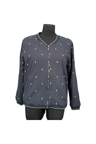 OEM Hanorac ICHI Damă cu Fermoar - Fără Glugă, 100% Bumbac, Călduros - Bleuma...