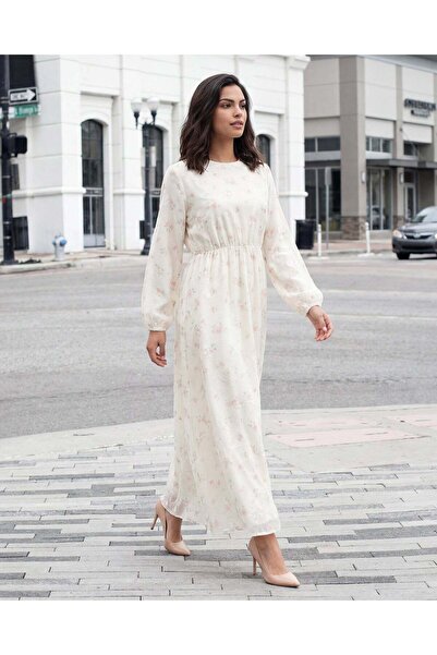 REDTAG Women White Floral Print Casual Dress