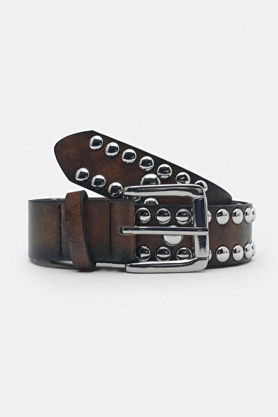 Pull & Bear Zımbalı suni deri kemer