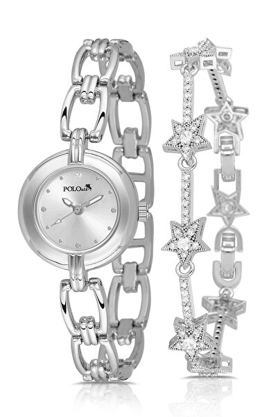 Polo Air Chain Cord Elegant Women Wristwatch Star Bracelet Combination Silver...