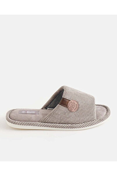 REDTAG Men Beige Embellished Slippers