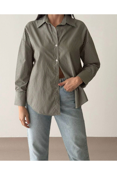 jöns since 1997 Women's Striped Cotton Seasonal Poplin Shirt