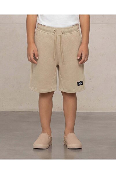 REDTAG Boys Beige Printed Shorts