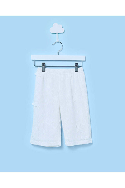 REDTAG Infant Girls White Jacquard Trousers