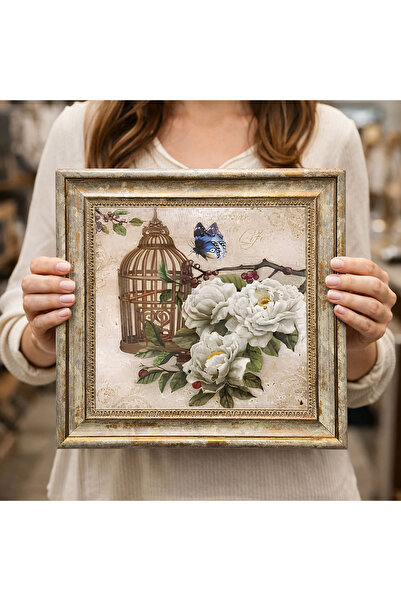 woodsia Tablou decorativ pătrat înrămat DC0218