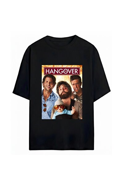 SVART WEAR تي شيرت مطبوع عليه فيلم The Hangover للجنسين مقاس كبير