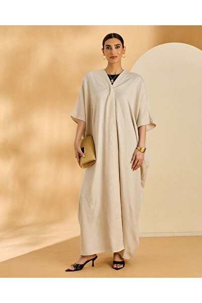 REDTAG Women Beige Maxi Kimono