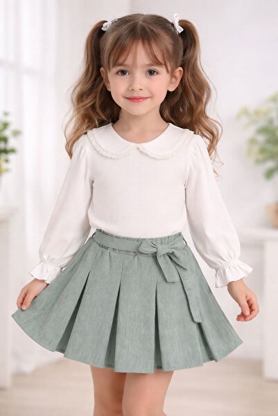 Pollito Velvet Skirt Set