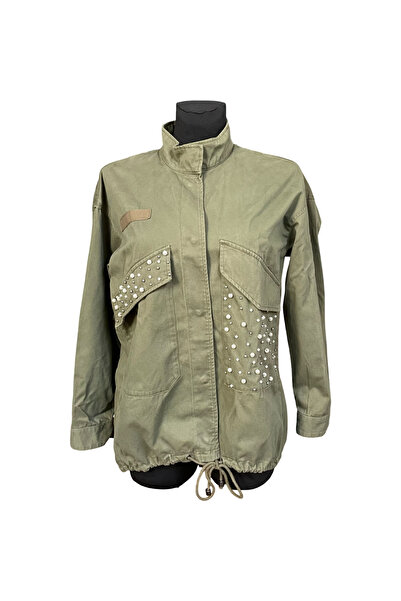 OEM Women's Lightweight Jacket - 100% Cotton , Transitional, Fitted Cut - Gre...