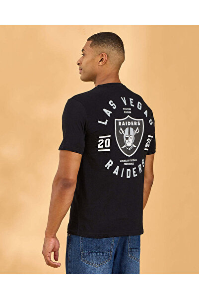 REDTAG Men Black Printed T-Shirt