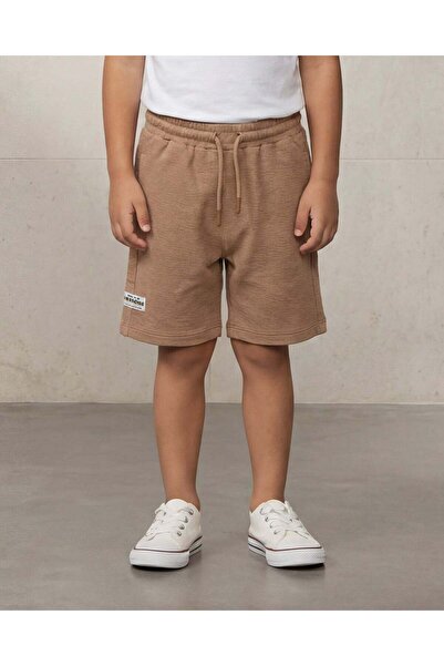 REDTAG Boys Brown Loose Knit Shorts