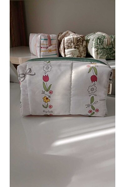 Mufincollection Quilted Makeup Bag – 23X10X10 cm – Zippered Daily Organizer