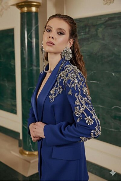 JAMİLATASARİM JAMİLA SARAH KREP KUMAŞ TAŞLI ZEYLAN TAKIM