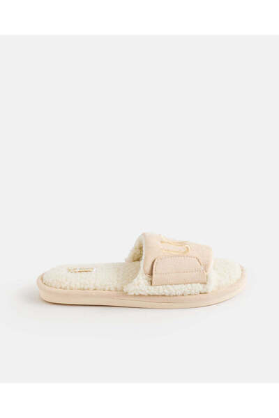 REDTAG Women Ivory Textured Slippers