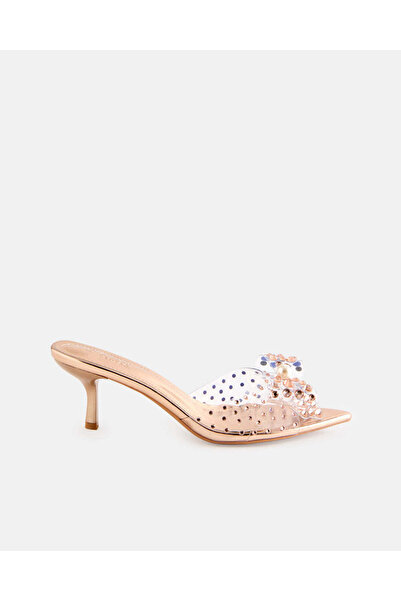 REDTAG Women Pink Vinly Bow Mules