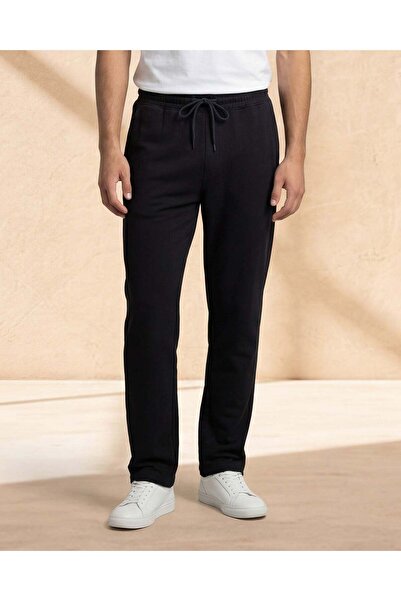 REDTAG بنطال بيجاما رجالي من قطن تيري بلون الفحم