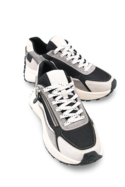 Solo Bag Women's Ice Black Lace-Up High Sole Sneaker Sports Shoes