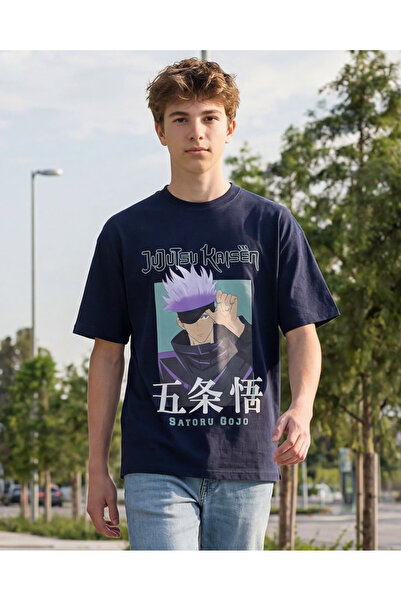 REDTAG تيشيرت مطبوع باللون الكحلي للأولاد الكبار