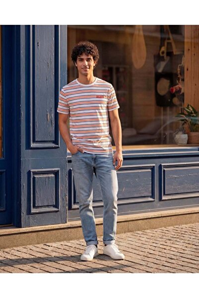 REDTAG Men Assorted Striped T-Shirt