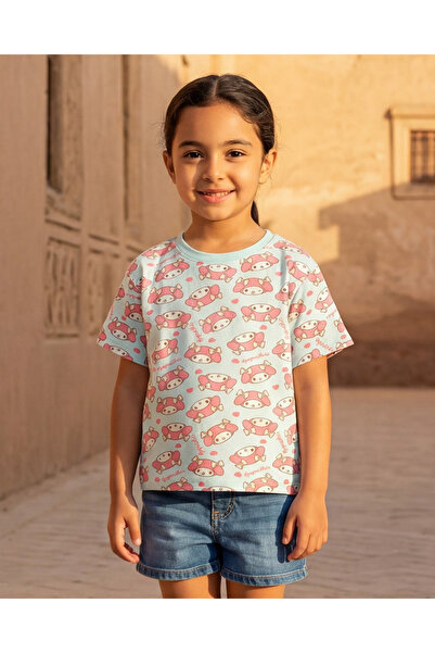 REDTAG Girls Mint Green My Melody Graphic T-Shirt