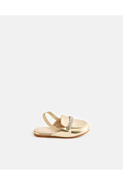 REDTAG حذاء مفتوح مزين بالماس الذهبي للفتيات الصغيرات