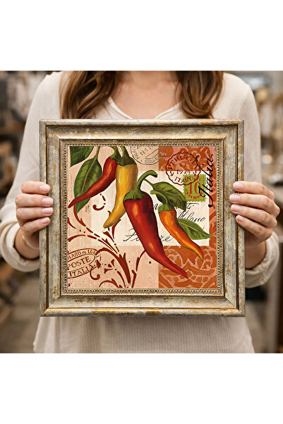 woodsia Decorative Framed Square Painting Dc0228