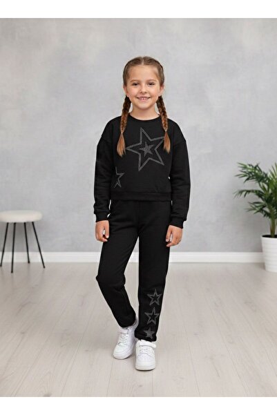 Kids Club TASLI YILDIZ DETAYLI KIZ COCUK TAKIM