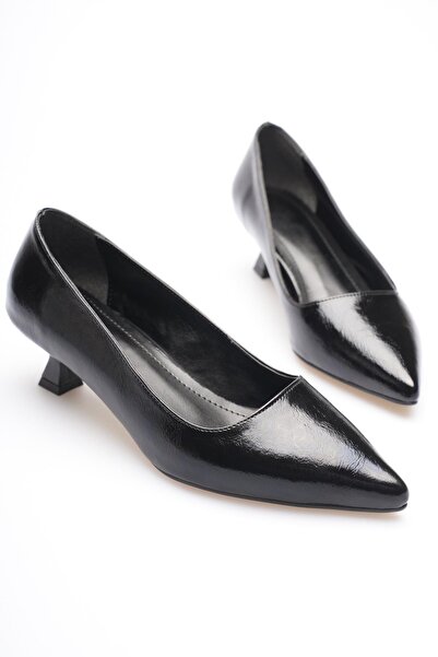 Zerenyus ZR20MS03 Premium Μαύρο τσαλακωμένο λουστρίνι γυναικείο καθημερινό στ...