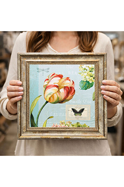 woodsia Decorative Framed Square Painting Dk0265