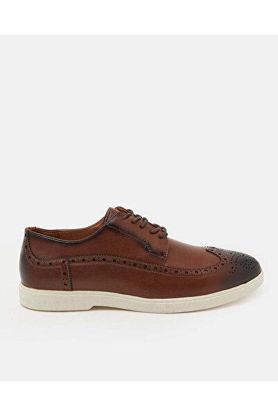REDTAG Men Tan Plain Brogue Shoes