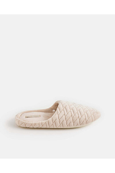 REDTAG Women Ecru Textured Closed Toe Slippers